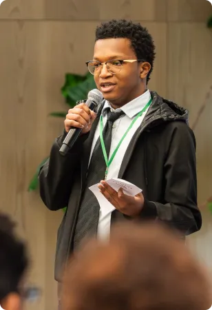 YELA students participating in leadership training seminar